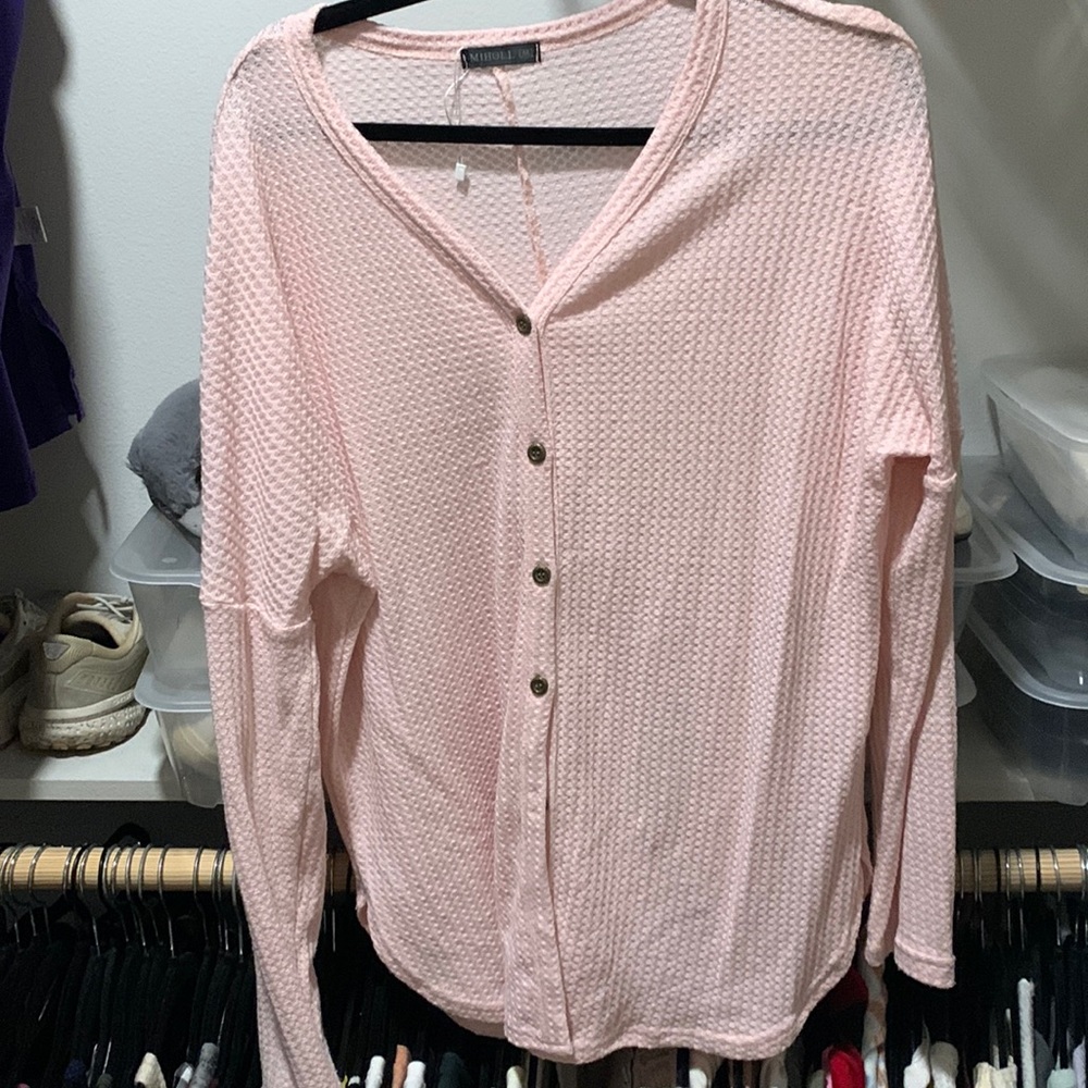 Pink soft oversized sweater